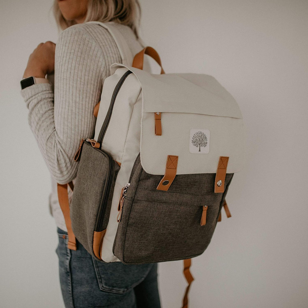 Parker Mochila para Pañales de Bebé - Bolsa de Pañales Grande con B...