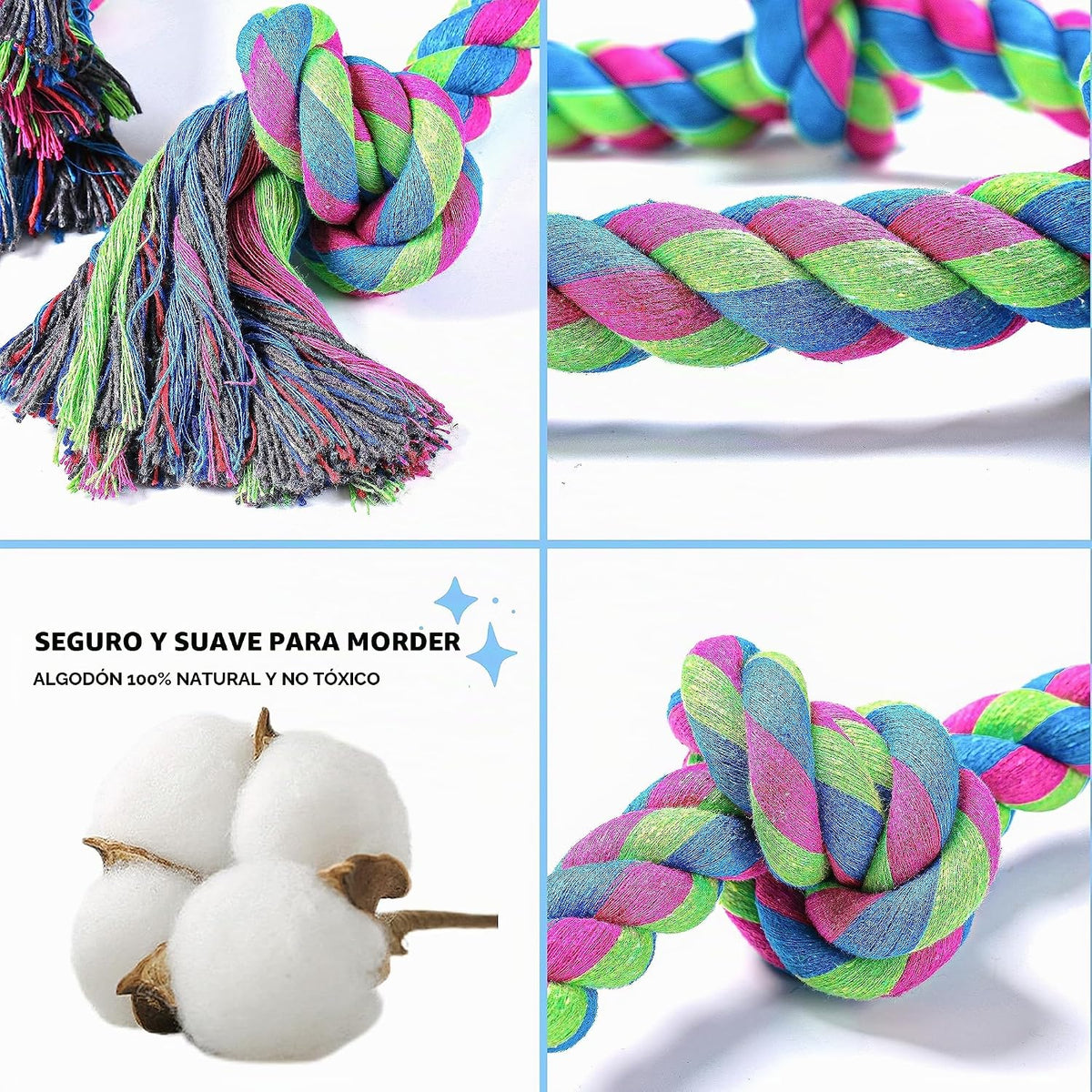 Aitmexcn Juguetes de cuerda para perros grandes, 37 pulgadas 5 nudo...