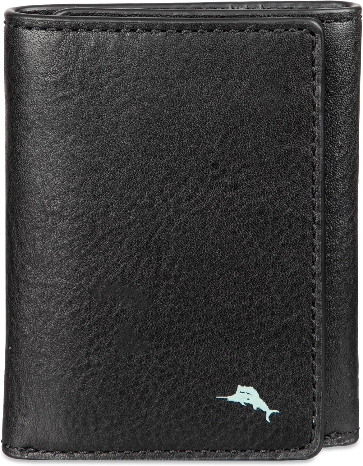 Tommy Bahama Billetera Trifold de cuero para hombre Negro