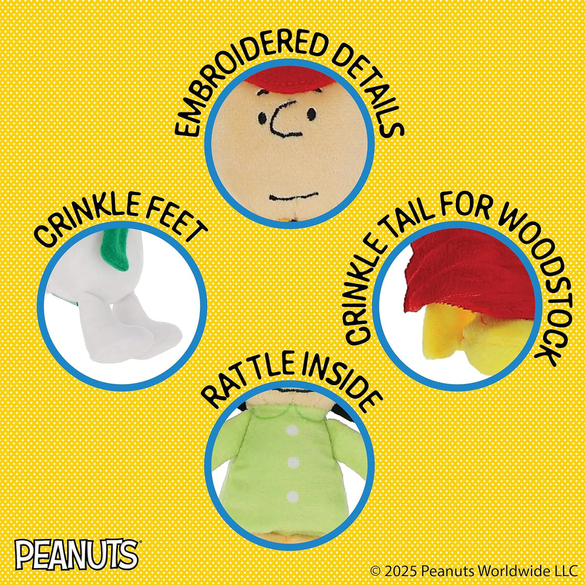 Kids Preferred Peanuts - Juego de peluche de 4 piezas, Charlie Brow...