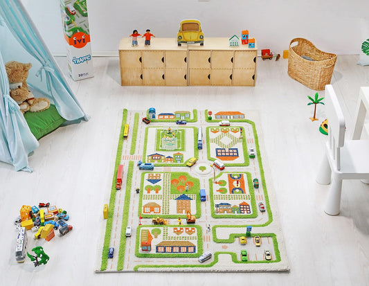 IVI Alfombras de Juego 3D, Verde Tráfico, 39 x 59 Pulgadas