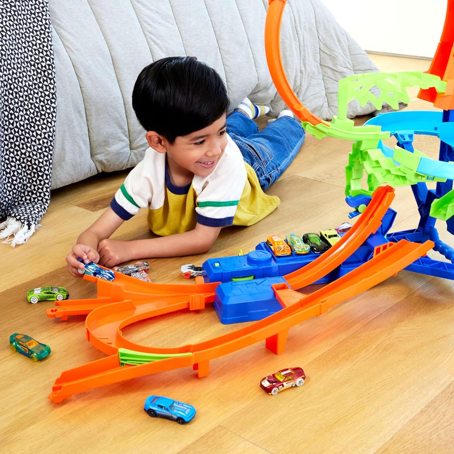 Set de Pista de Coches Juguete Hot Wheels, Pista de Acrobacias con...