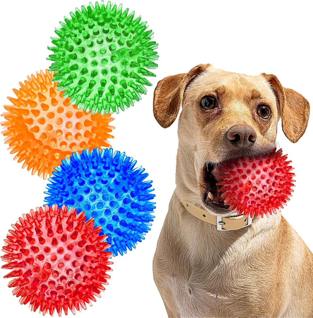 SHARLOVY Pelotas Chirriantes de 3'' para Perros Pequeños, P...