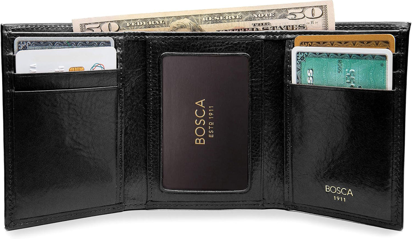 Bosca Doble I.D. Trifold para hombre