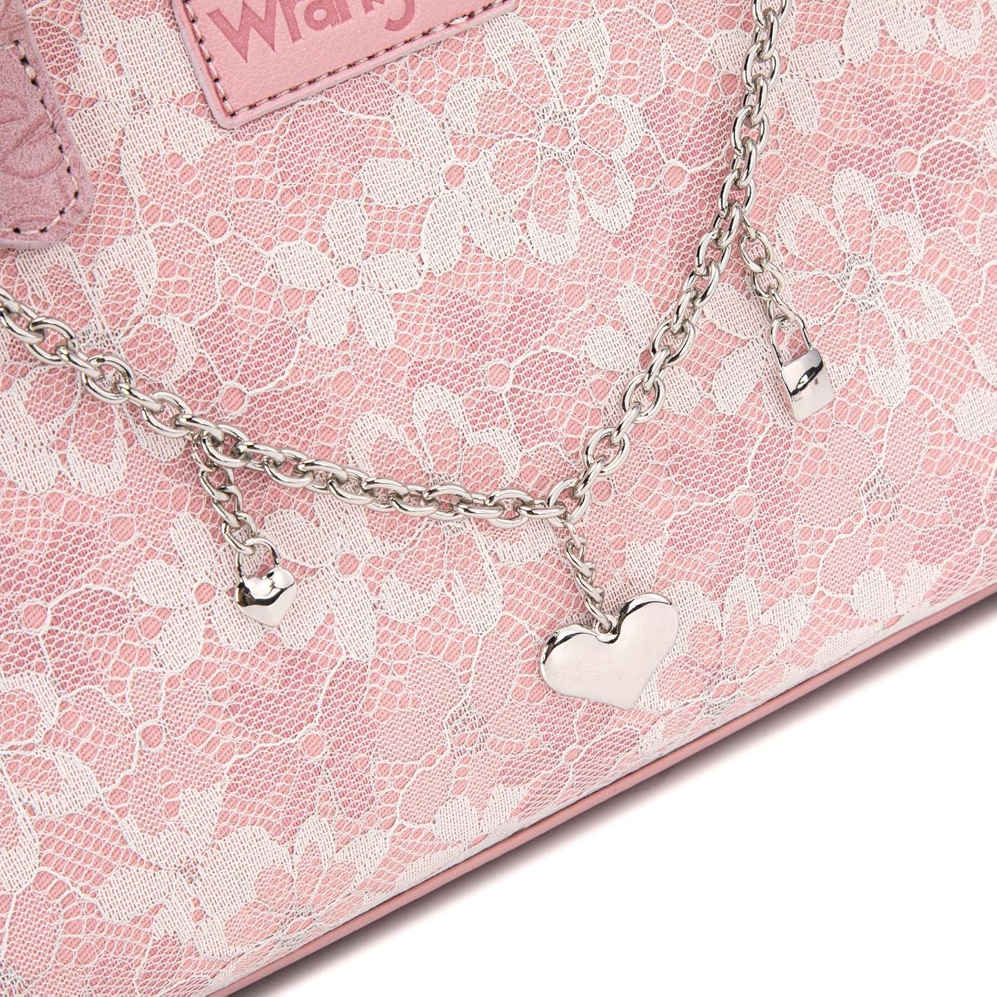 Wrangler - Bolso de mano de encaje para mujer, bolso cruzado median...