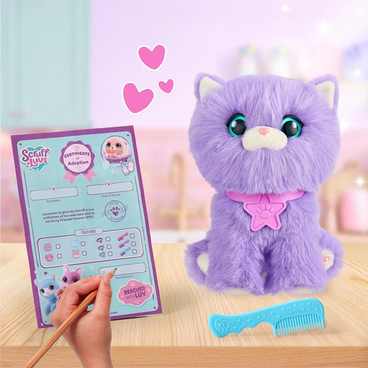 ScruffaLuvs Pet Scruffs - Gatito - Juguete de peluche misterioso, 7...