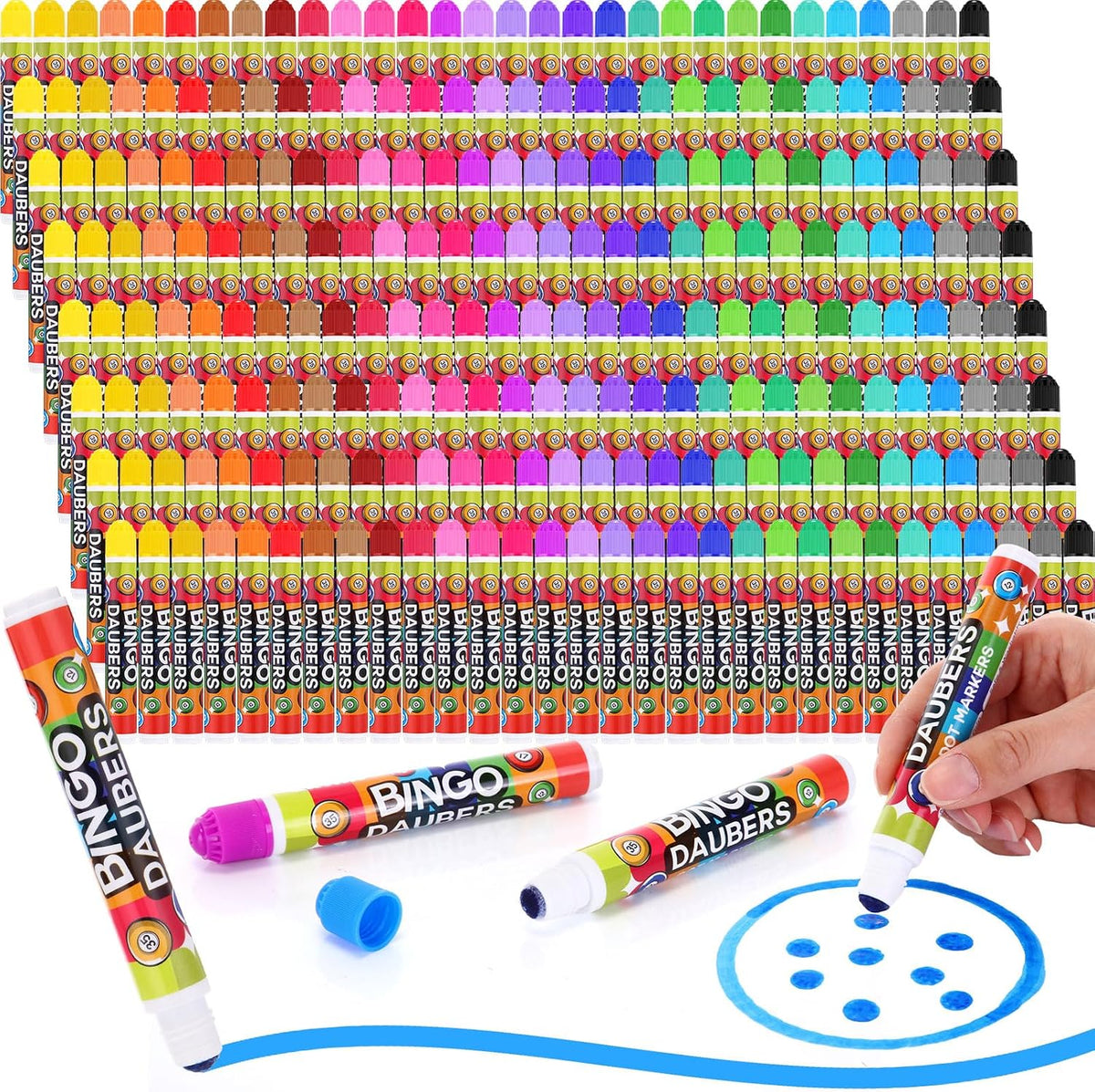 Crtiin Paquete de 240 marcadores de puntos de Bingo Daubers, 30 col...