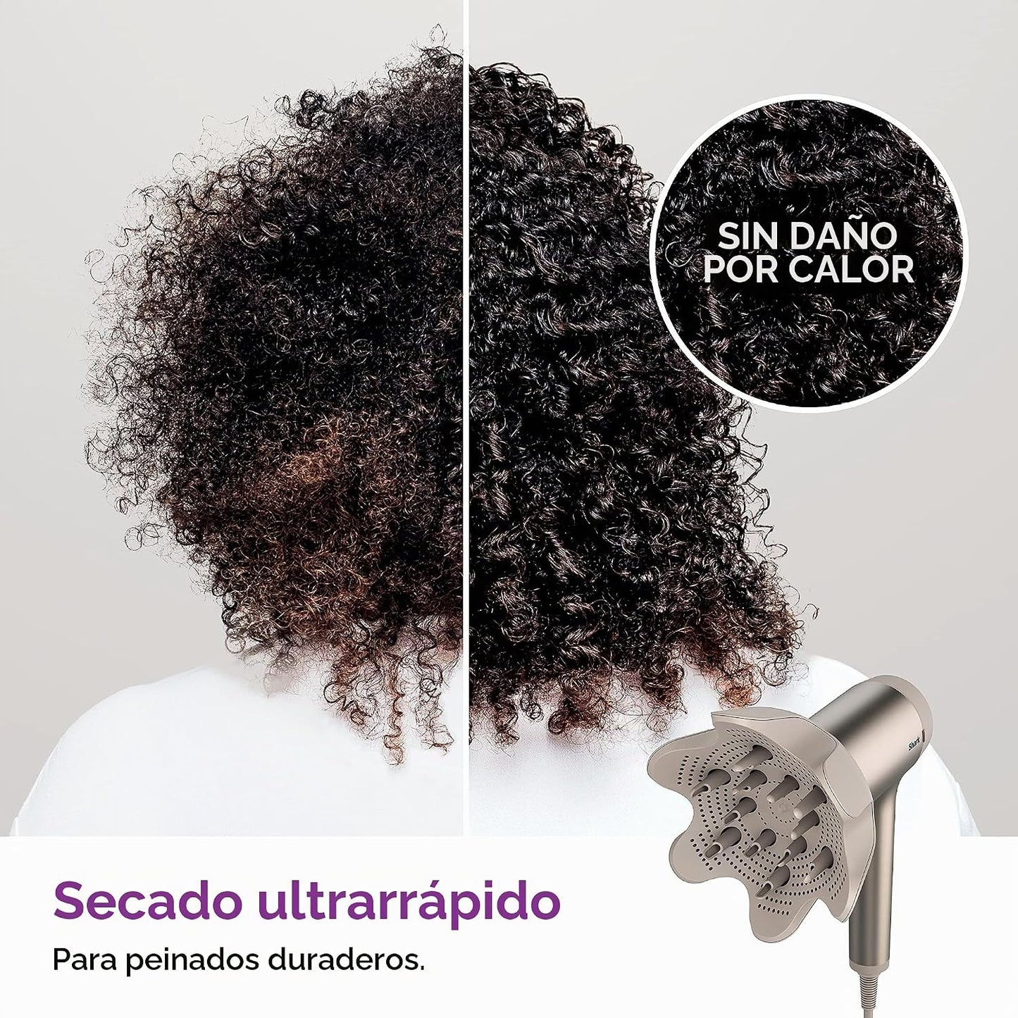 Shark HD113BRN HyperAIR - Secador de pelo de secado rápido con conc...