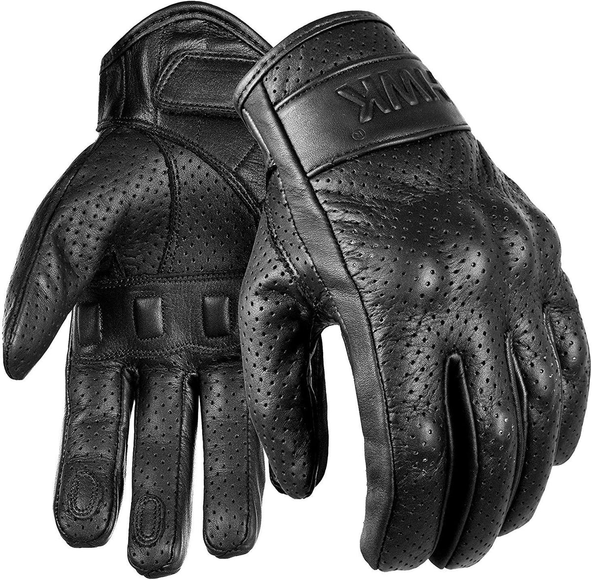HWK \u2013 Guantes de cuero para motocicleta para hombre, motocross...