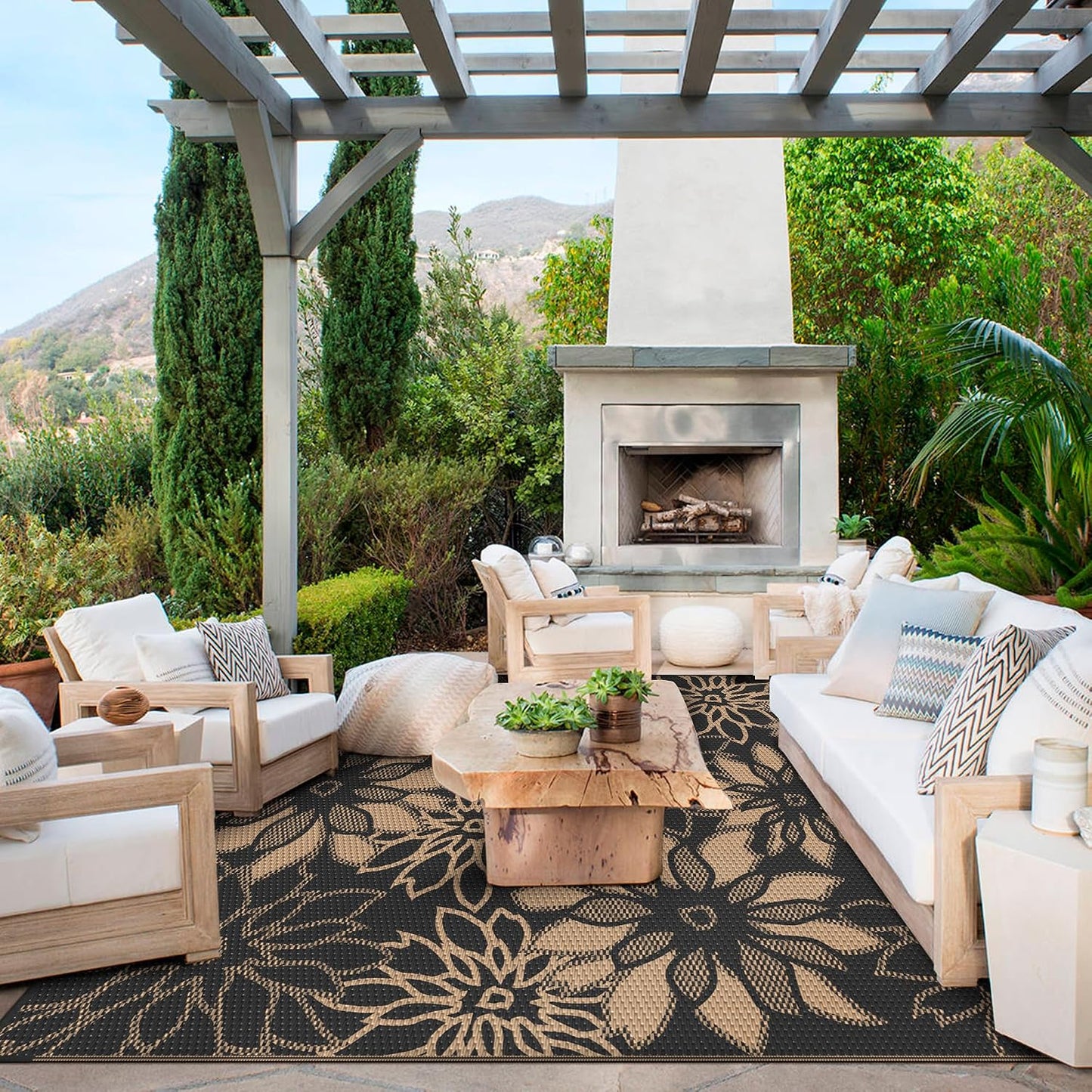 GENIMO - Alfombra impermeable para exteriores para decoración de pa...