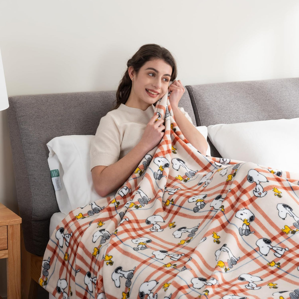 Berkshire Blanket Peanuts® VelvetLoft® - Manta de felpa de Snoopy d...