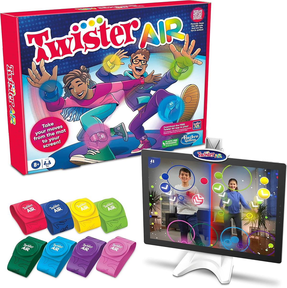 Juego Twister Air | Juego de aplicación AR con bandas para muñecas...