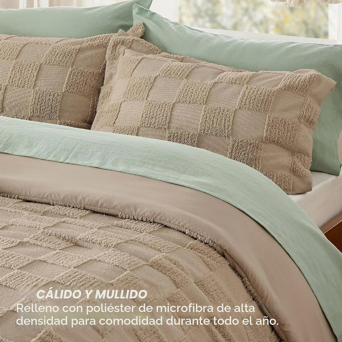 Bedsure - Juego de edredón de tamaño individual\/individual XL, rop...