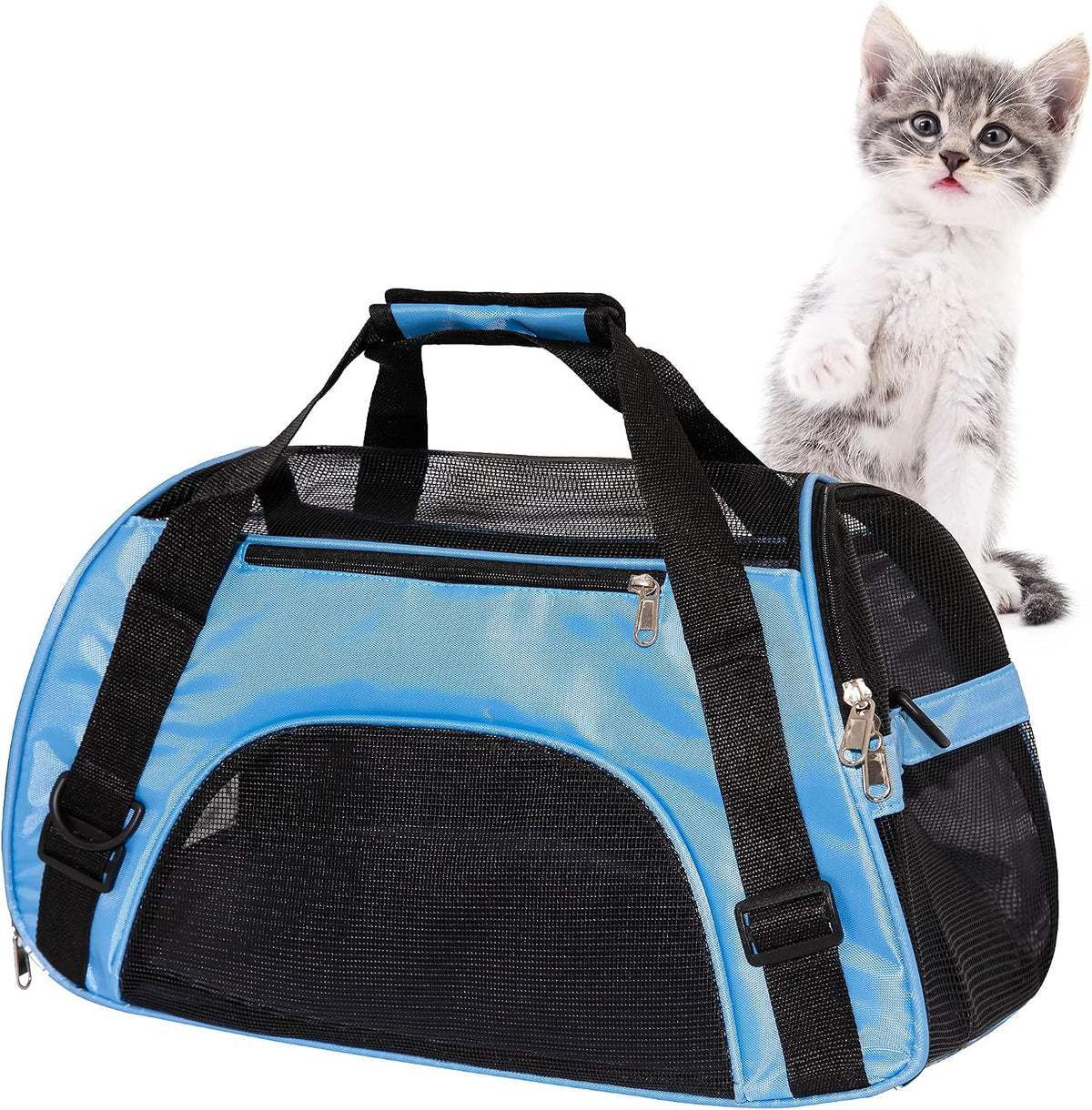MuchL Transportador de mascotas de lados suaves para gatos, transpo...