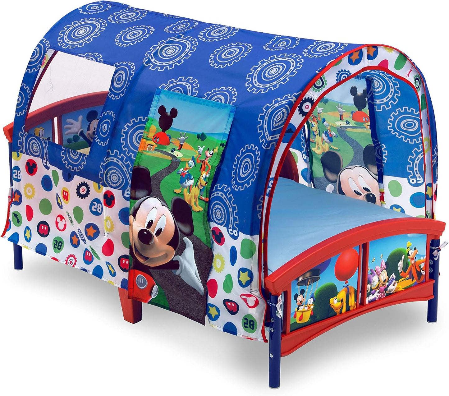 Delta Children Cama de tienda de campaña para niños pequeños, colch...
