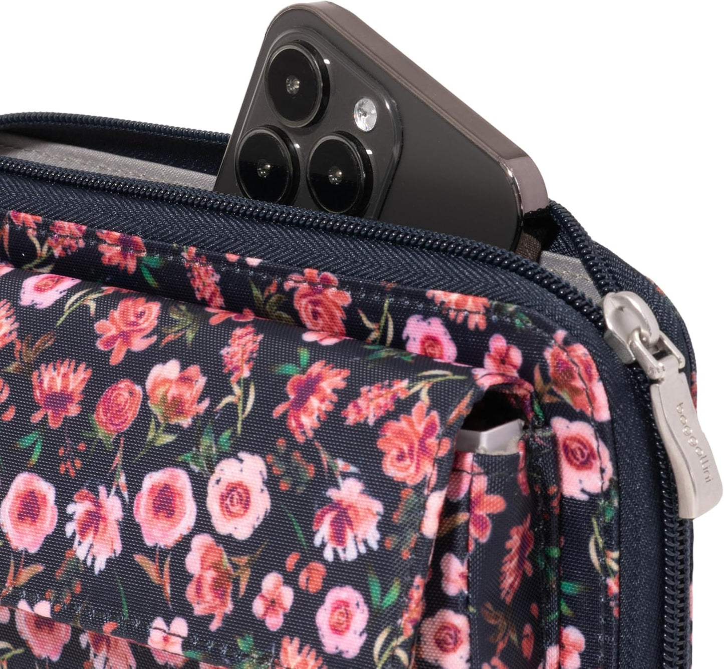 Baggallini Cartera cruzada para teléfono RFID