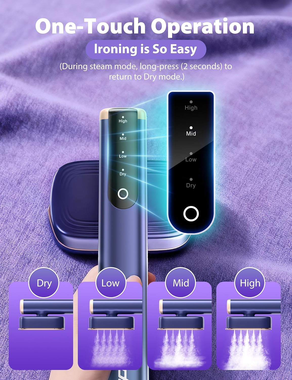 Sundu Vaporizador de viaje para ropa, eliminación rápida de arrugas...