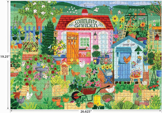 RoseArt Hobby Haven Community Garden - Rompecabezas de 1000 piezas...