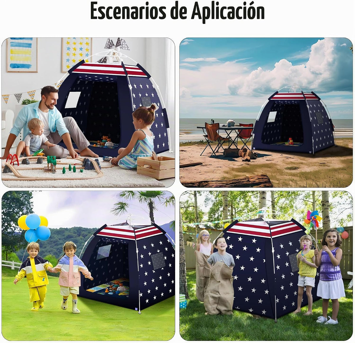 Casa de juegos multiusos al aire libre para niños pequeños, tienda...
