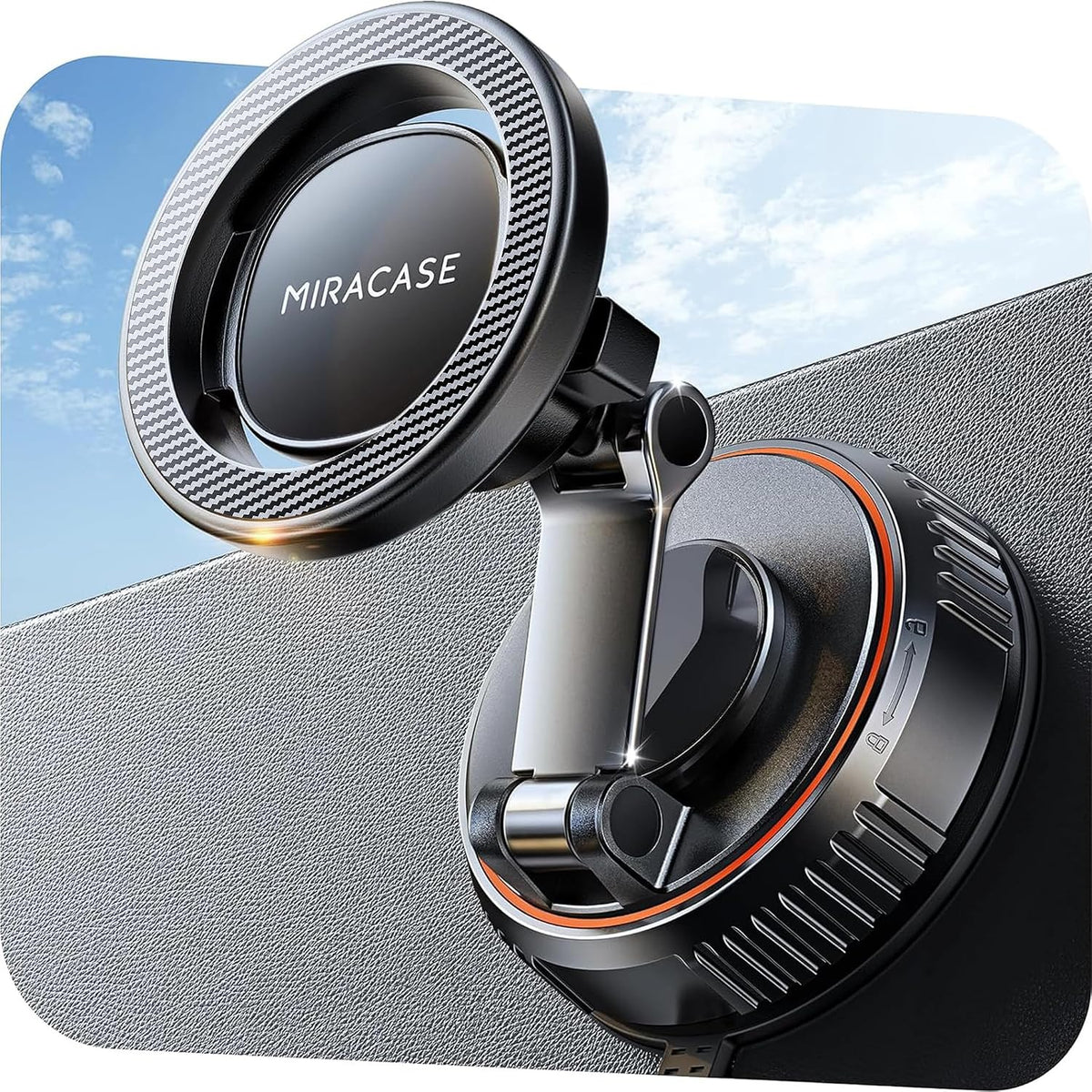 Miracase Soporte de coche MagSafe [imán fuerte de 3600 gf y base de...
