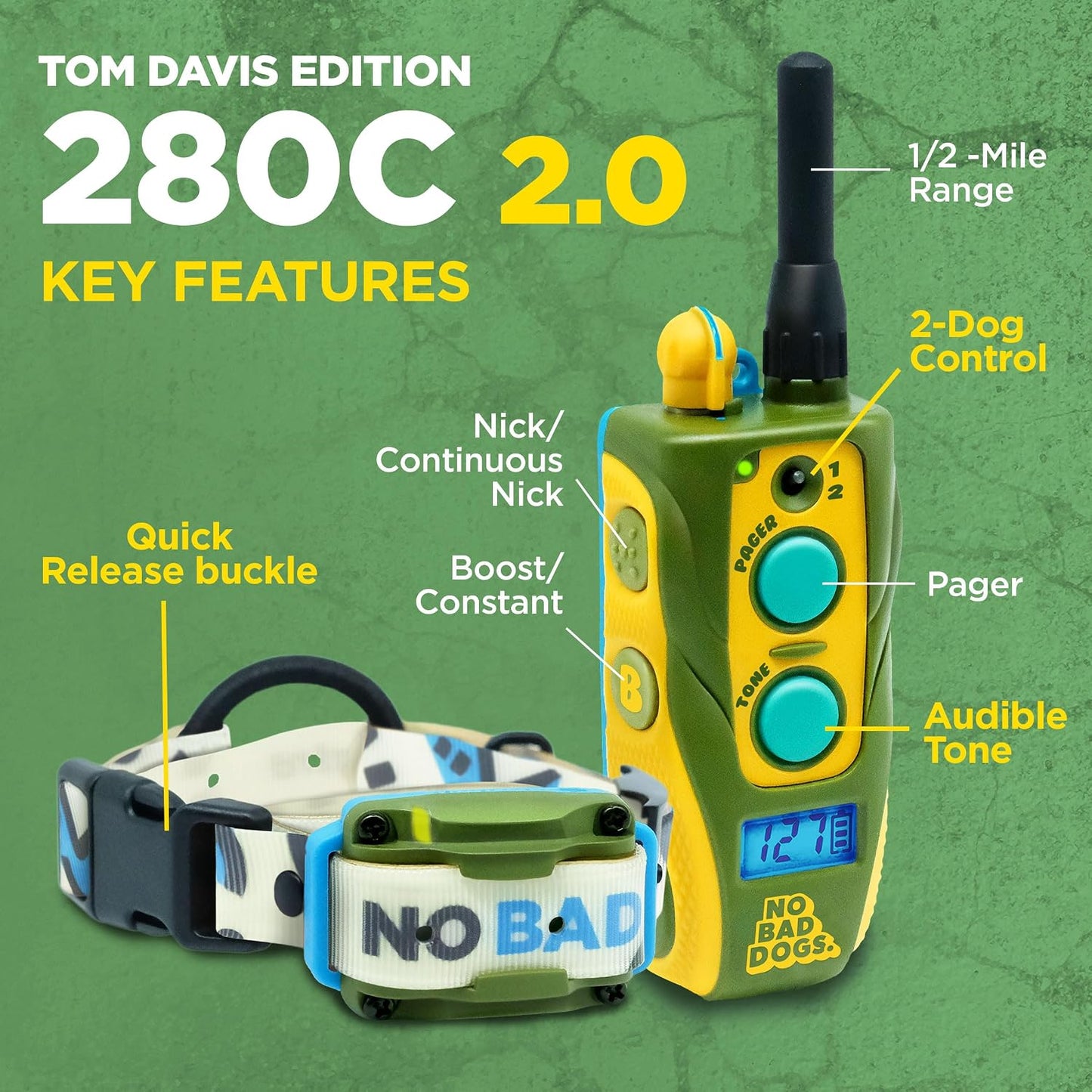 Dogtra E-Collar Tom Davis 280C 2.0 [Edición 2025], Boost &amp; Lock...