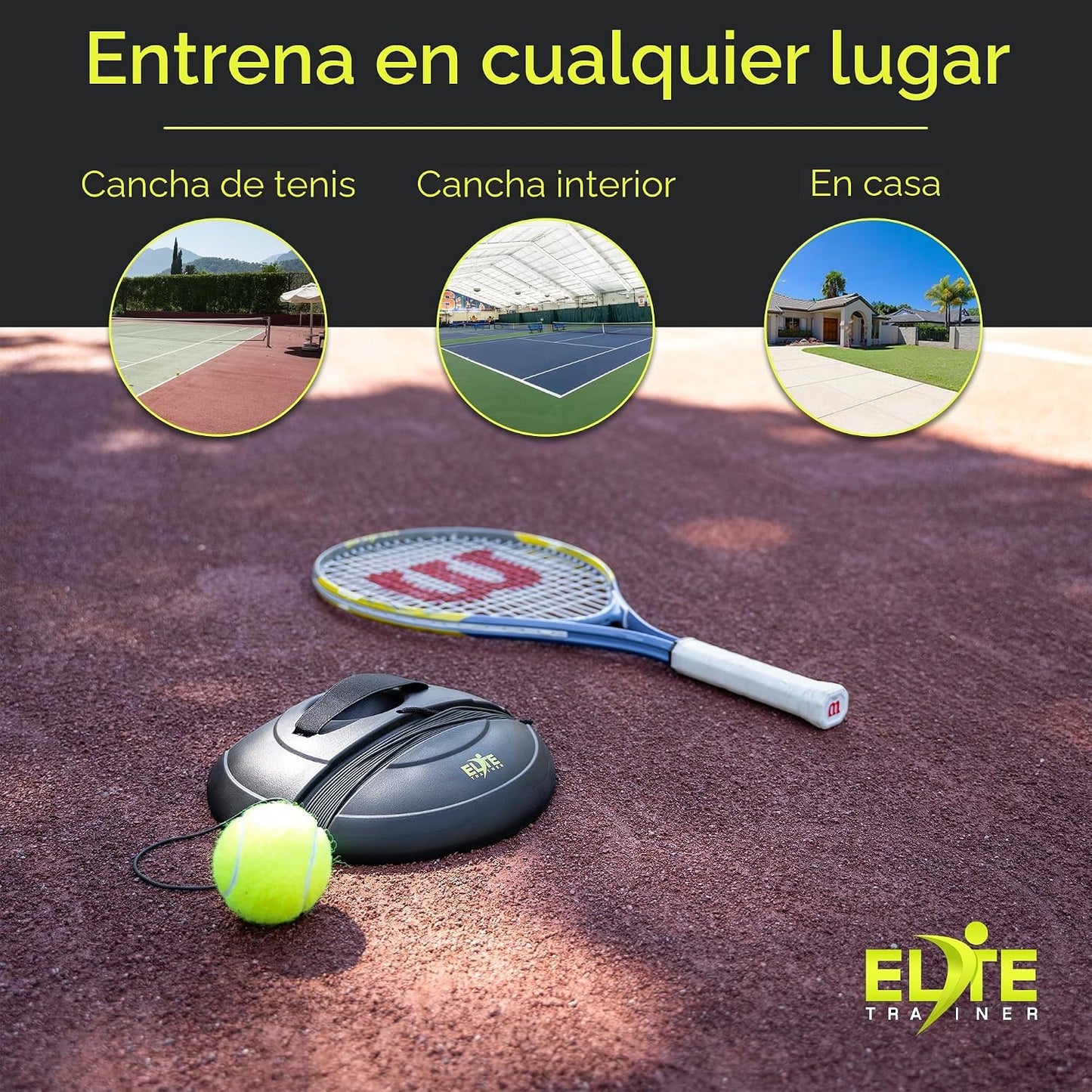 Elite Trainer Juego de pelotas de rebote de tenis | Base de potenci...