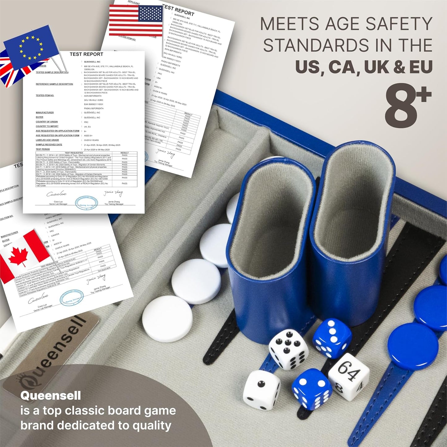 Juegos de backgammon para adultos \u2013 Juego de mesa de cuero PU...