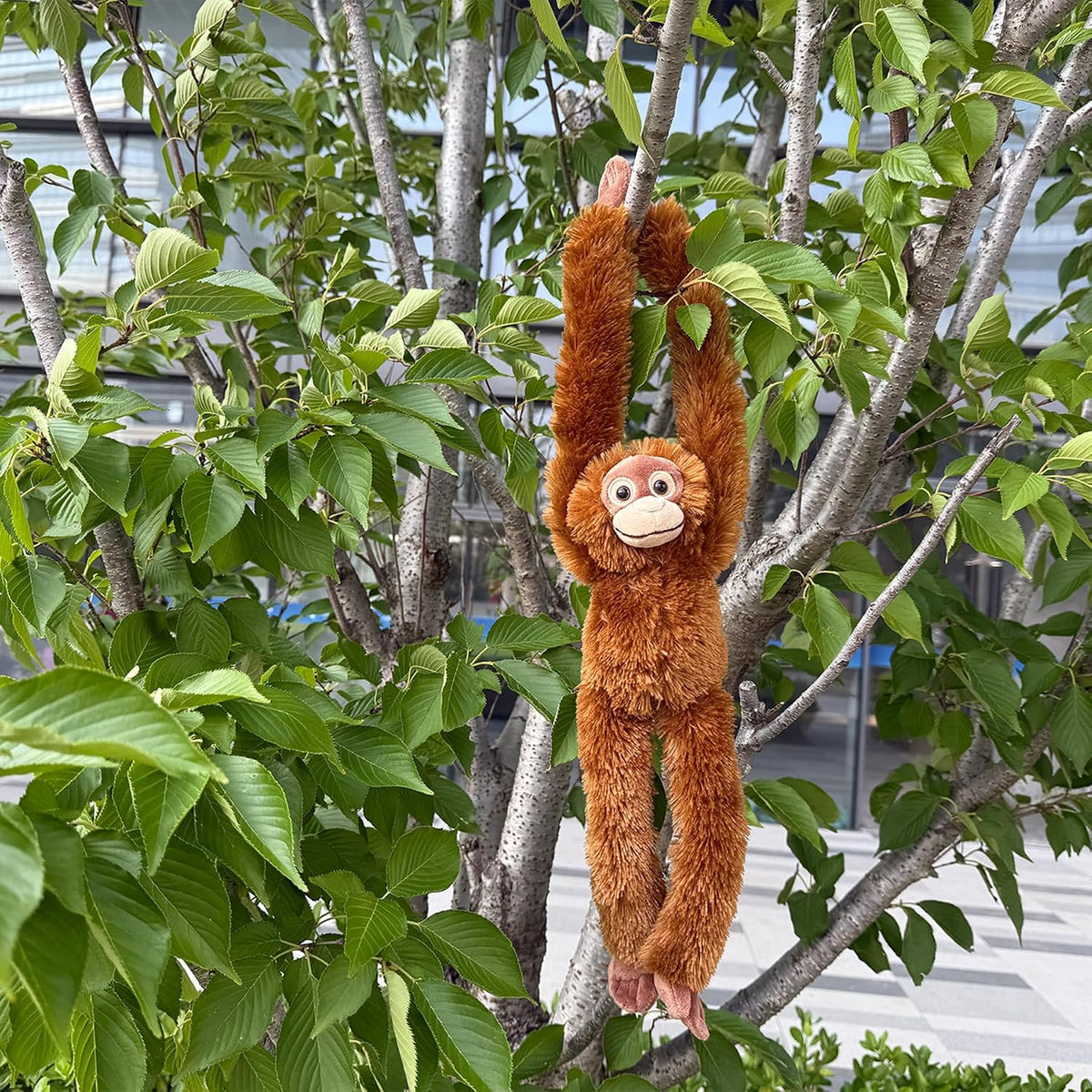 Hideekoog Juguete de orangutanes de peluche colgante, ganchos y ani...