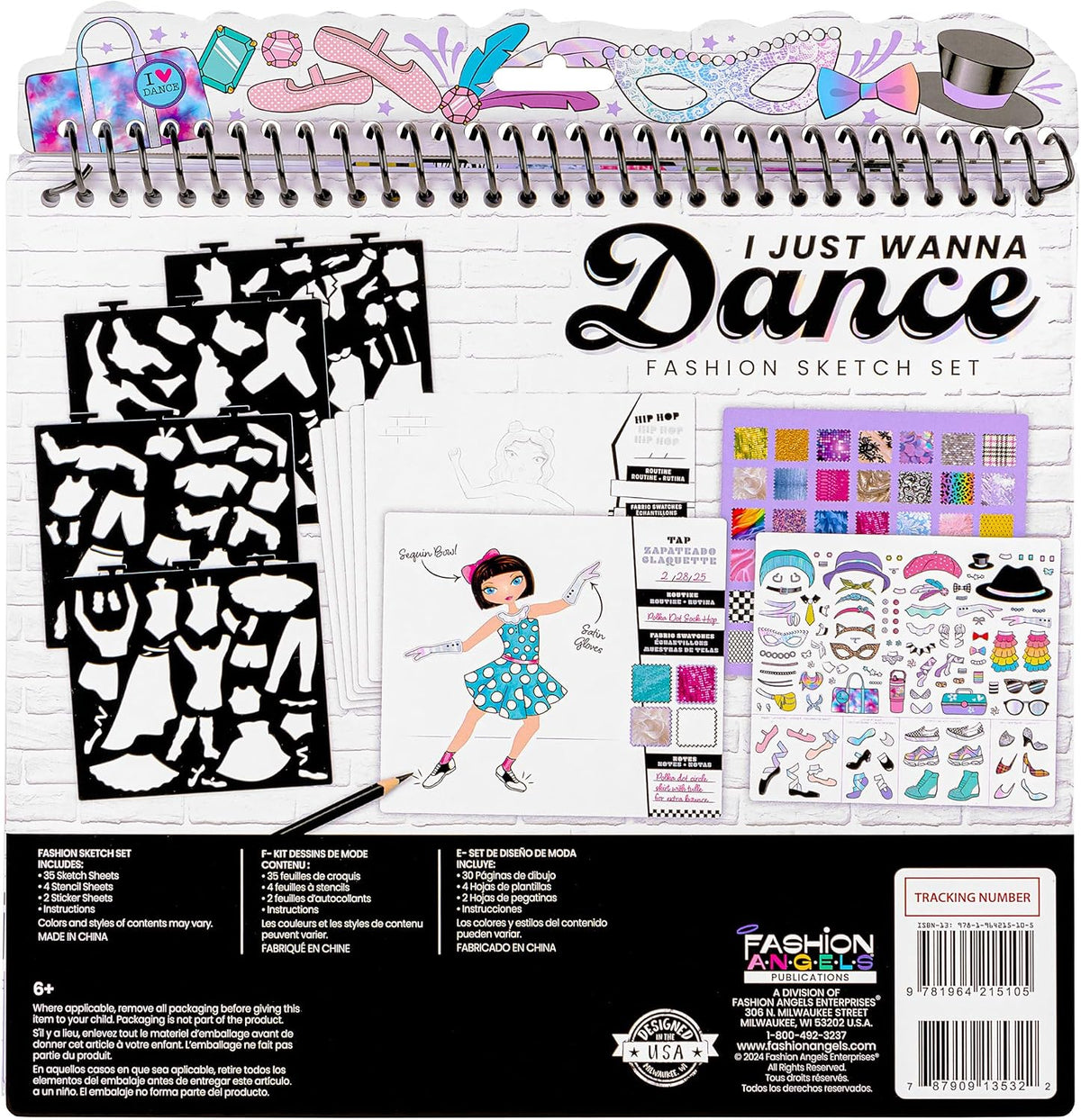 Fashion Angels Juego de bocetos de moda I Just Wanna Dance | Crea t...