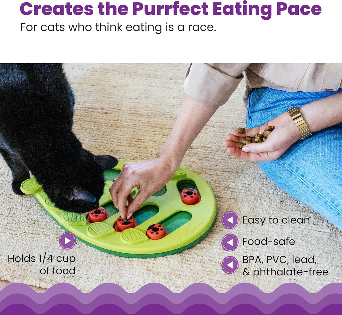 Petstages rompecabezas interactivos para gatos, alimentador lento y...