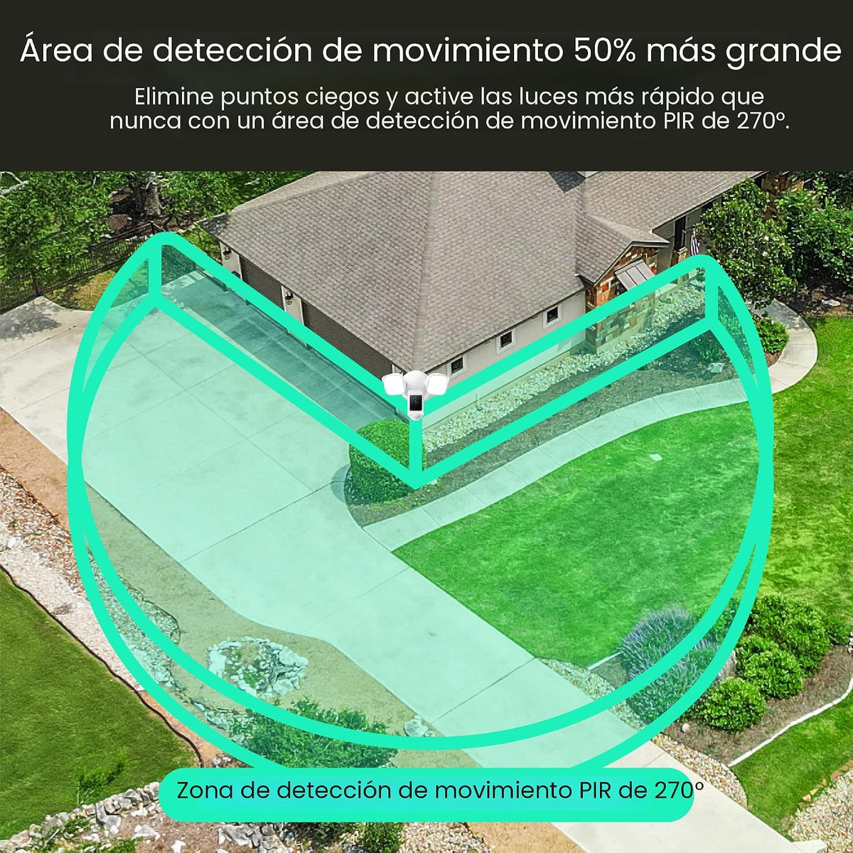 WYZE Cámara Floodlight v2, Cámara de Seguridad para Exteriores, 2K...
