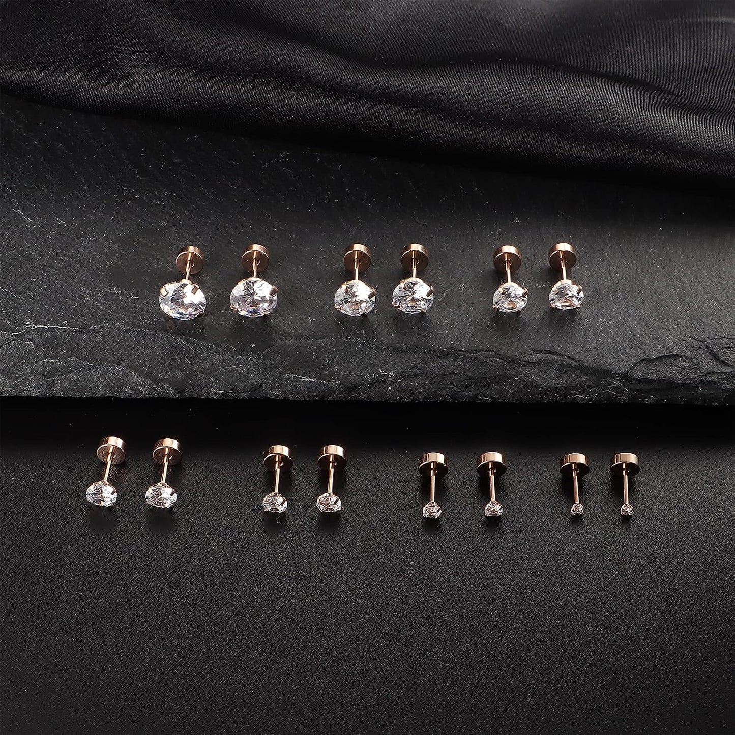 Fansilver Pendientes hipoalergénicos de 0.71 oz con parte trasera p...
