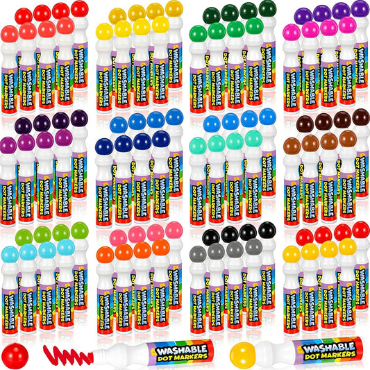 Crtiin Juego de 96 marcadores de puntos lavables de colores mixtos...