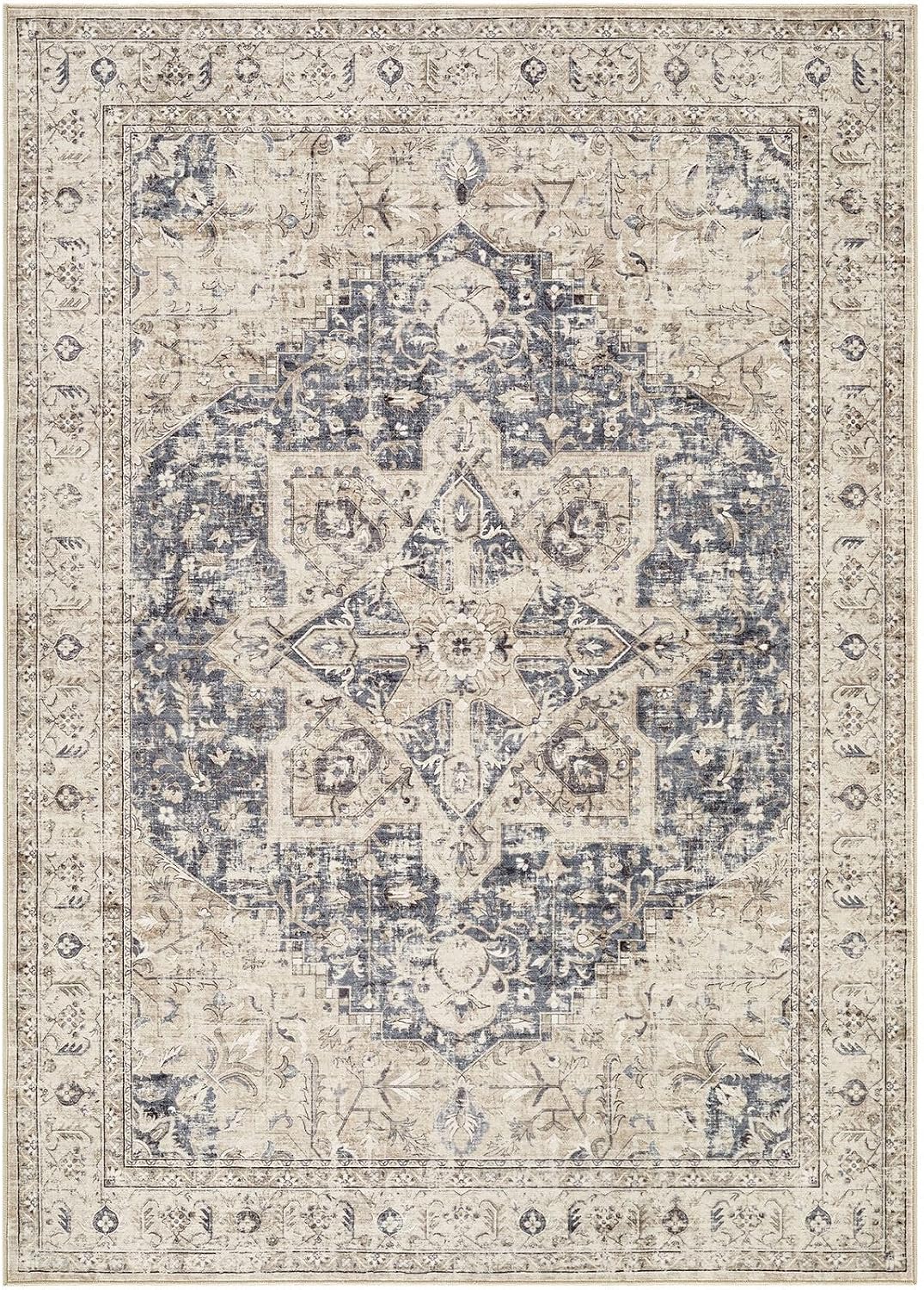 Tortania - Alfombra bohemia, lavable, vintage, oriental, envejecida...
