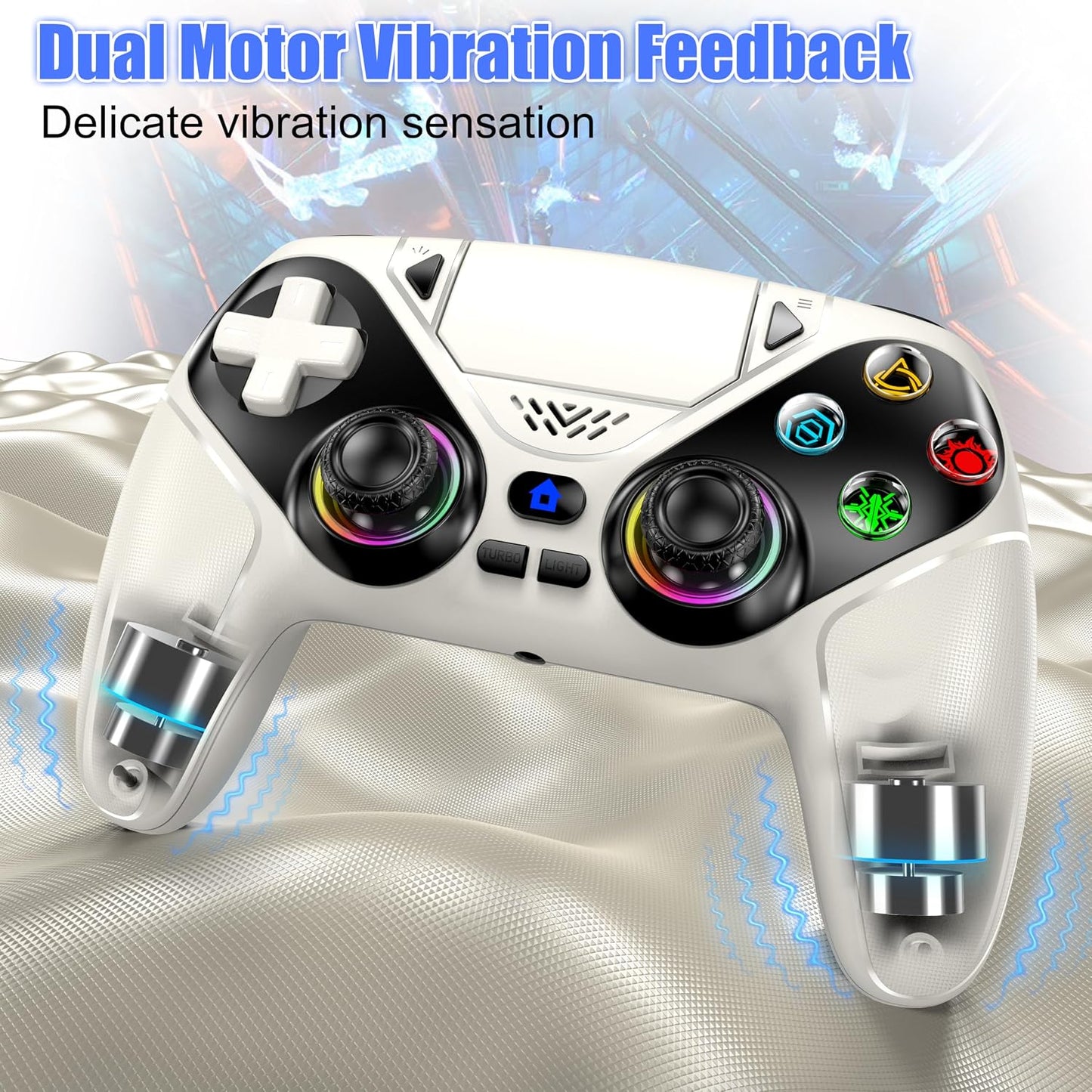 Gamrombo Controlador inalámbrico LED para PS5, compatible con PS5 P...