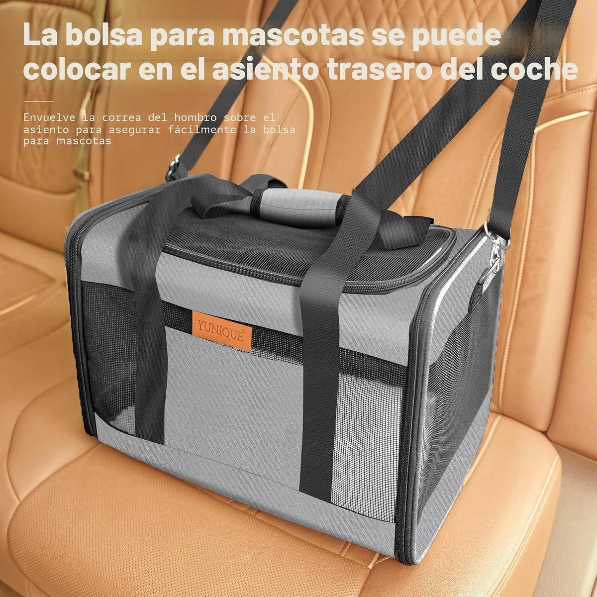 YUNIQUE Transportador de gatos y perros de lados suaves para mascot...