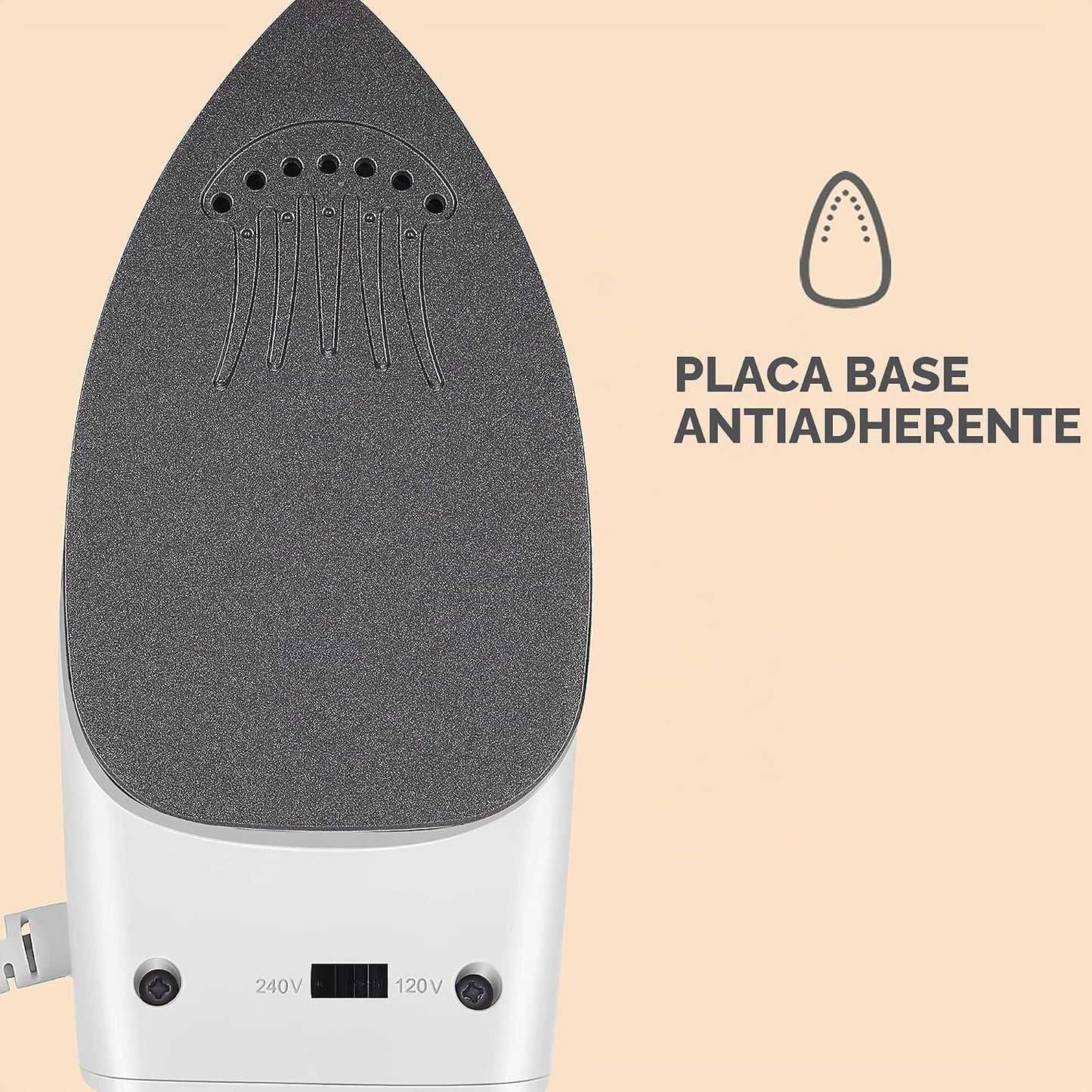 Sunbeam Hot-2-Trot Plancha de vapor de viaje, 800 vatios de doble v...