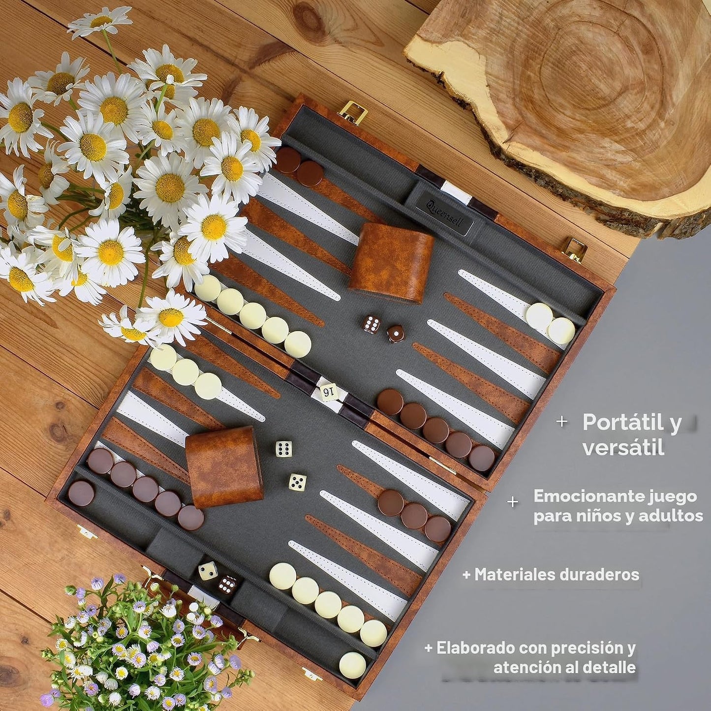 Juegos de Backgammon Grandes para Adultos - Juegos de Mesa Clásicos...