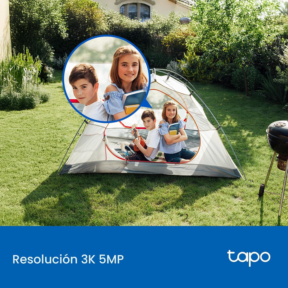 Tapo 3K 5MP Cámara de seguridad Pan\/Tilt para interiores\/exterior...