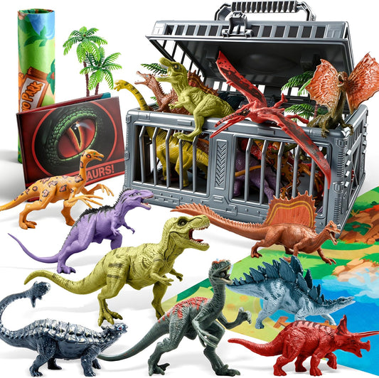 JOYIN Juguetes de dinosaurio con tapete de juego de actividades y j...