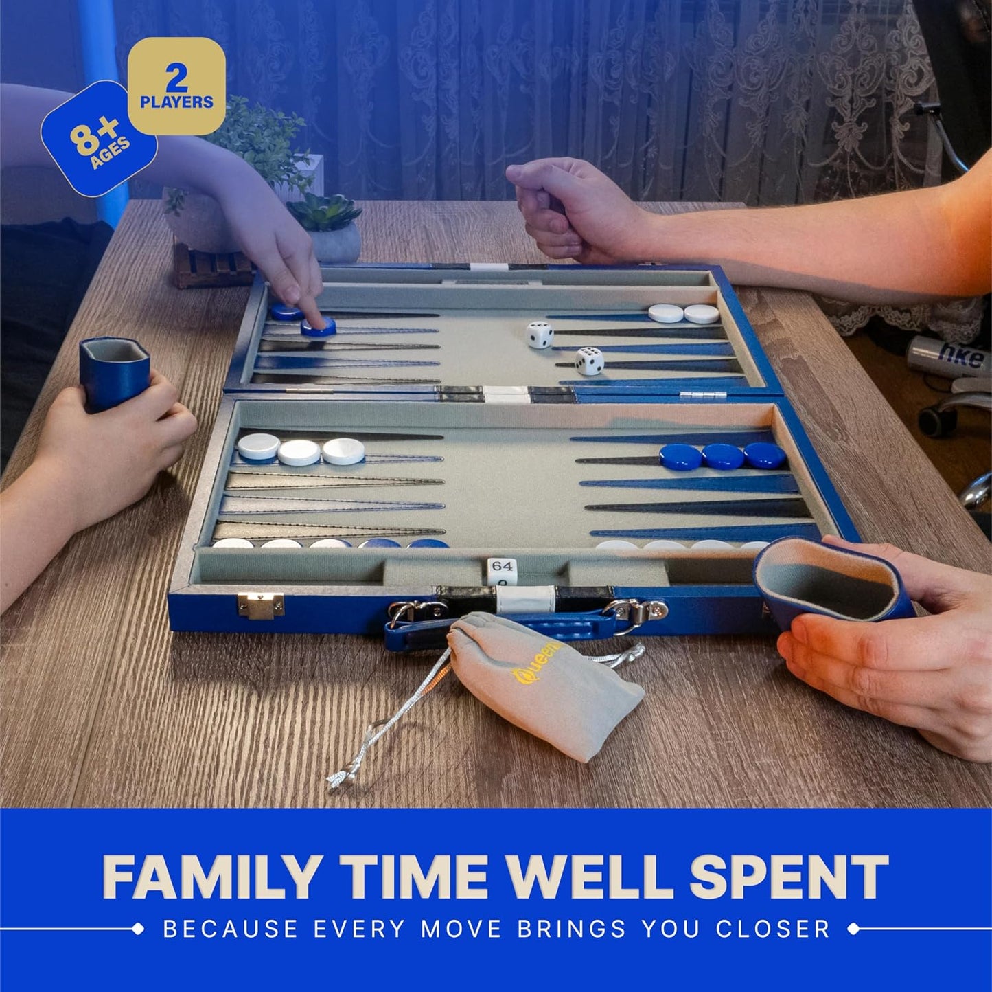 Juegos de backgammon para adultos \u2013 Juego de mesa de cuero PU...