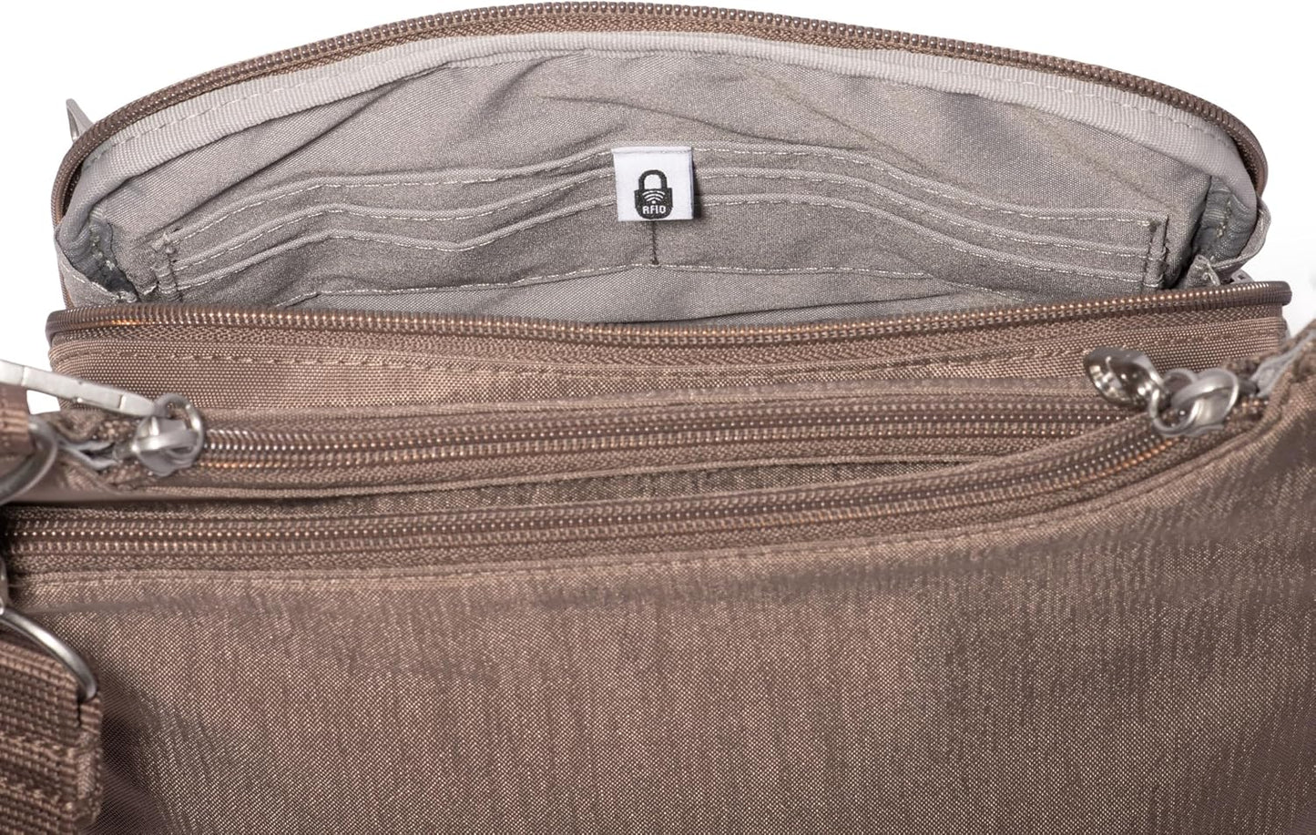 Baggallini Securtex Bandolera cruzada antirrobo 11\u201Dw X 8.5\u20...