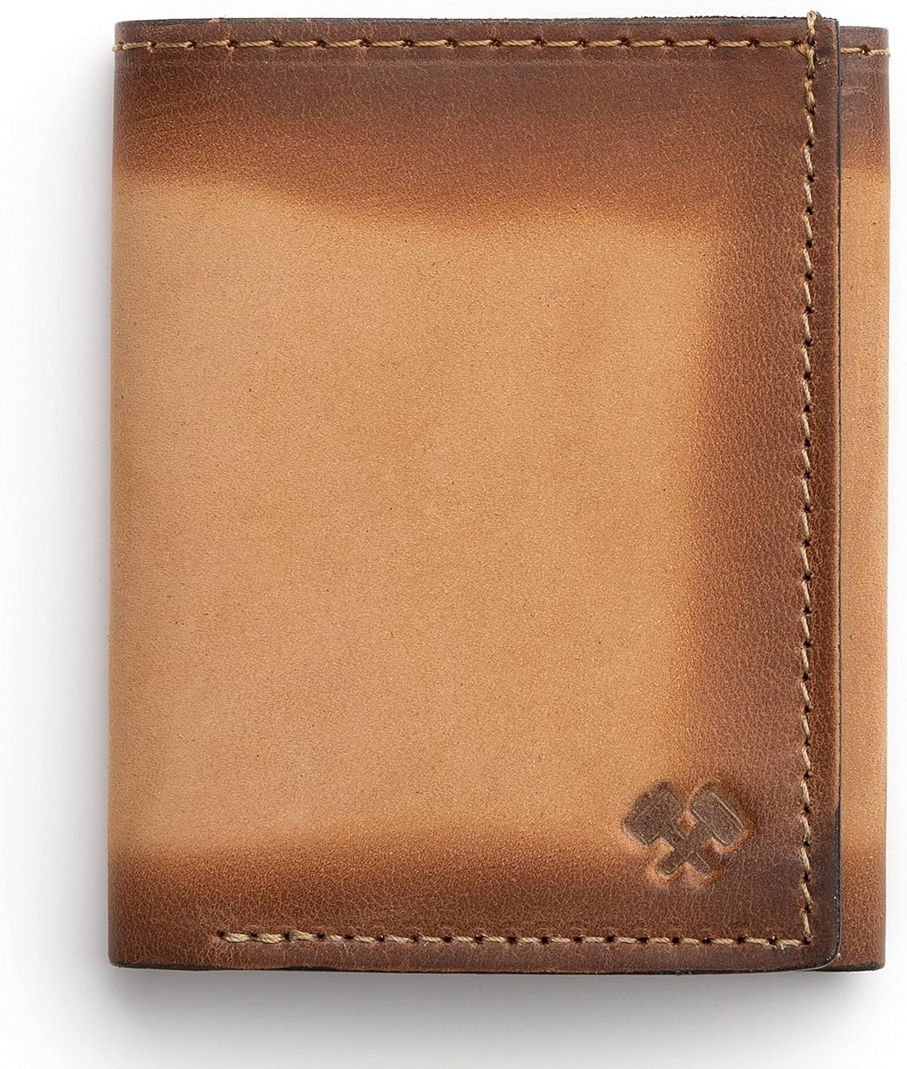 Billetera de cuero triple para hombre | Hecho en Estados Unidos | C...