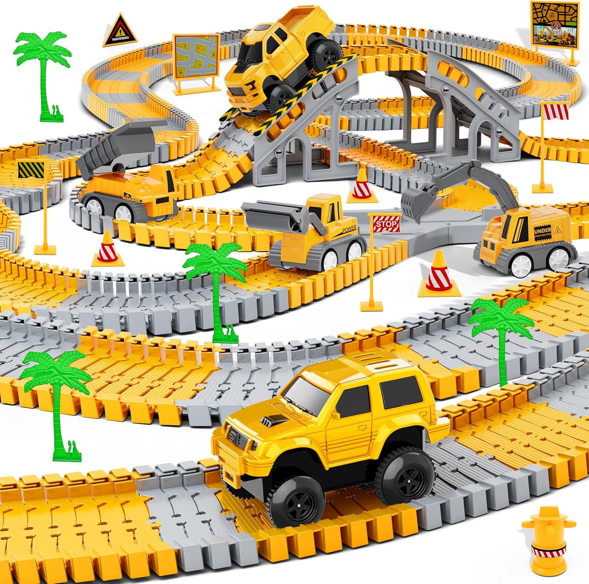 Juguetes para niños 253 piezas Pista de carreras de construcción pa...