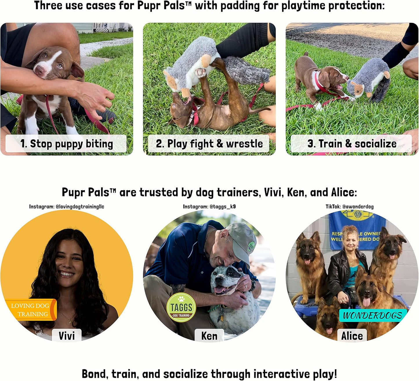 Milunova Pupr Pals - Marioneta de juguete para perros y gatos con a...