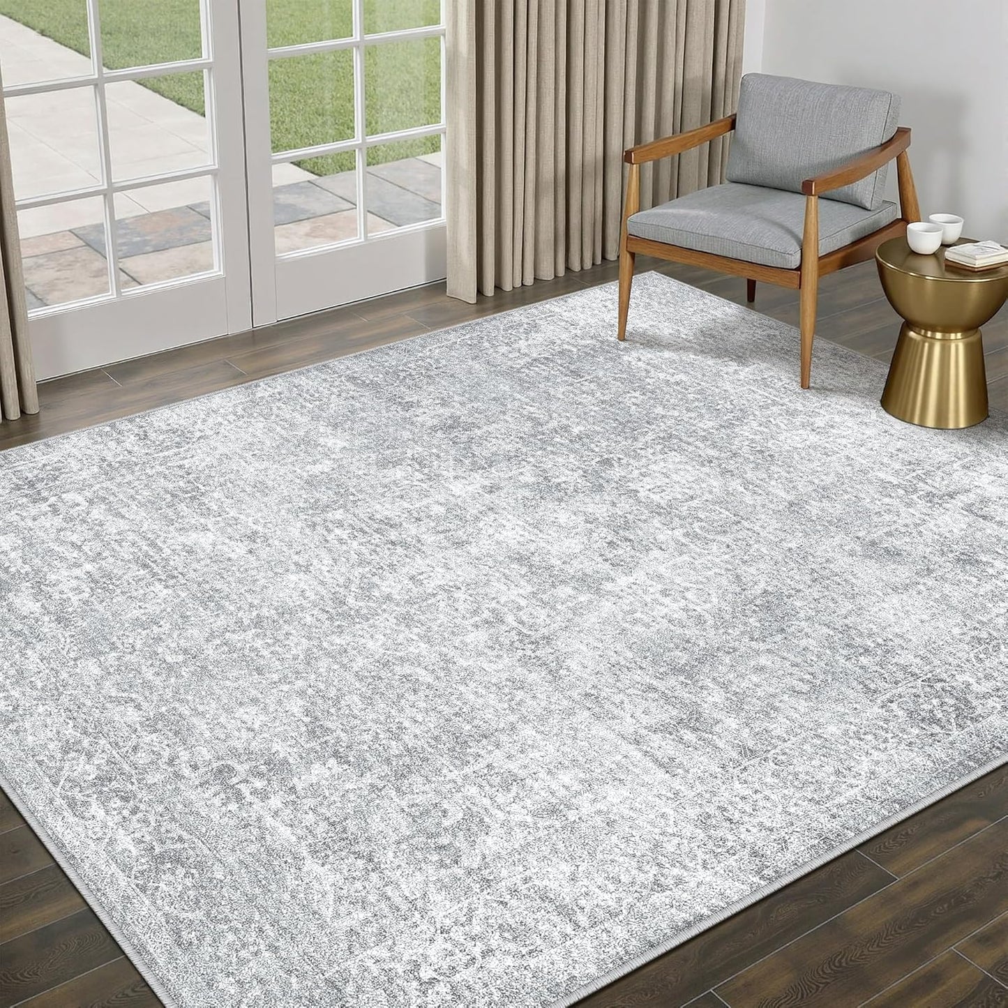 PureCozy Alfombra de 5 x 7 pulgadas Lavable Vintage para Sala de Es...