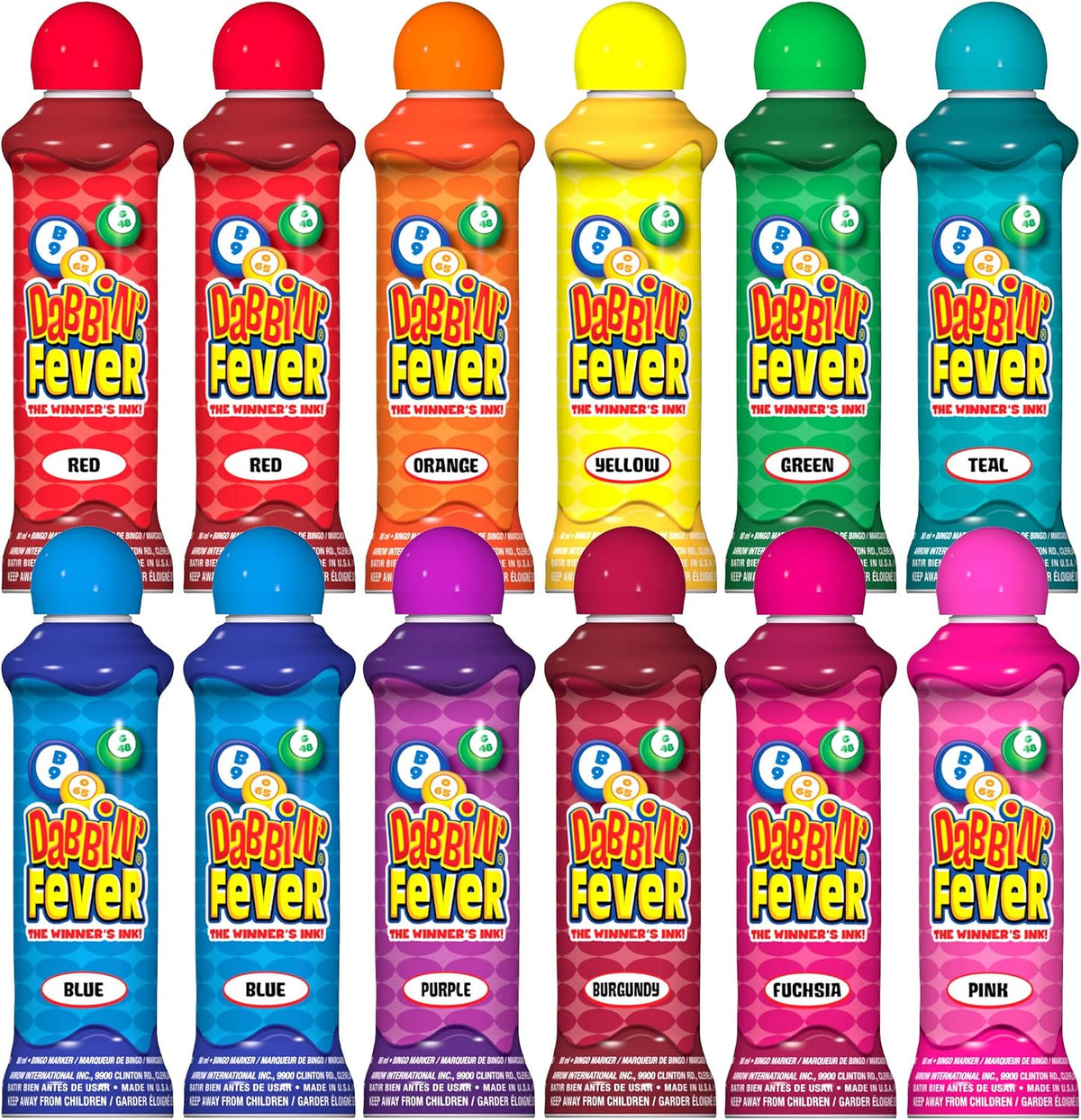 Dabbin' Fever Bingo Daubers - Estuche a granel - 144 Daubers (1...