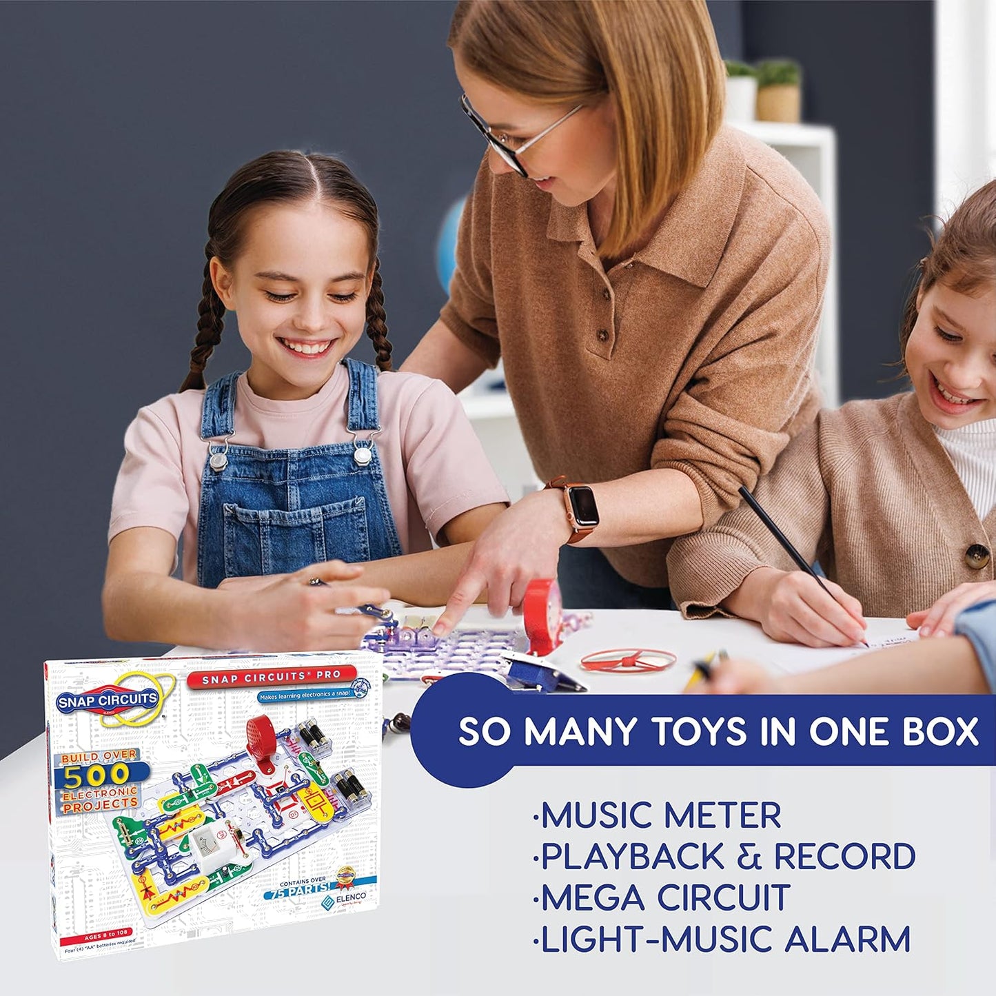 Snap Circuits Elenco Snap Circuits Pro 500 en 1 Kit de exploración...