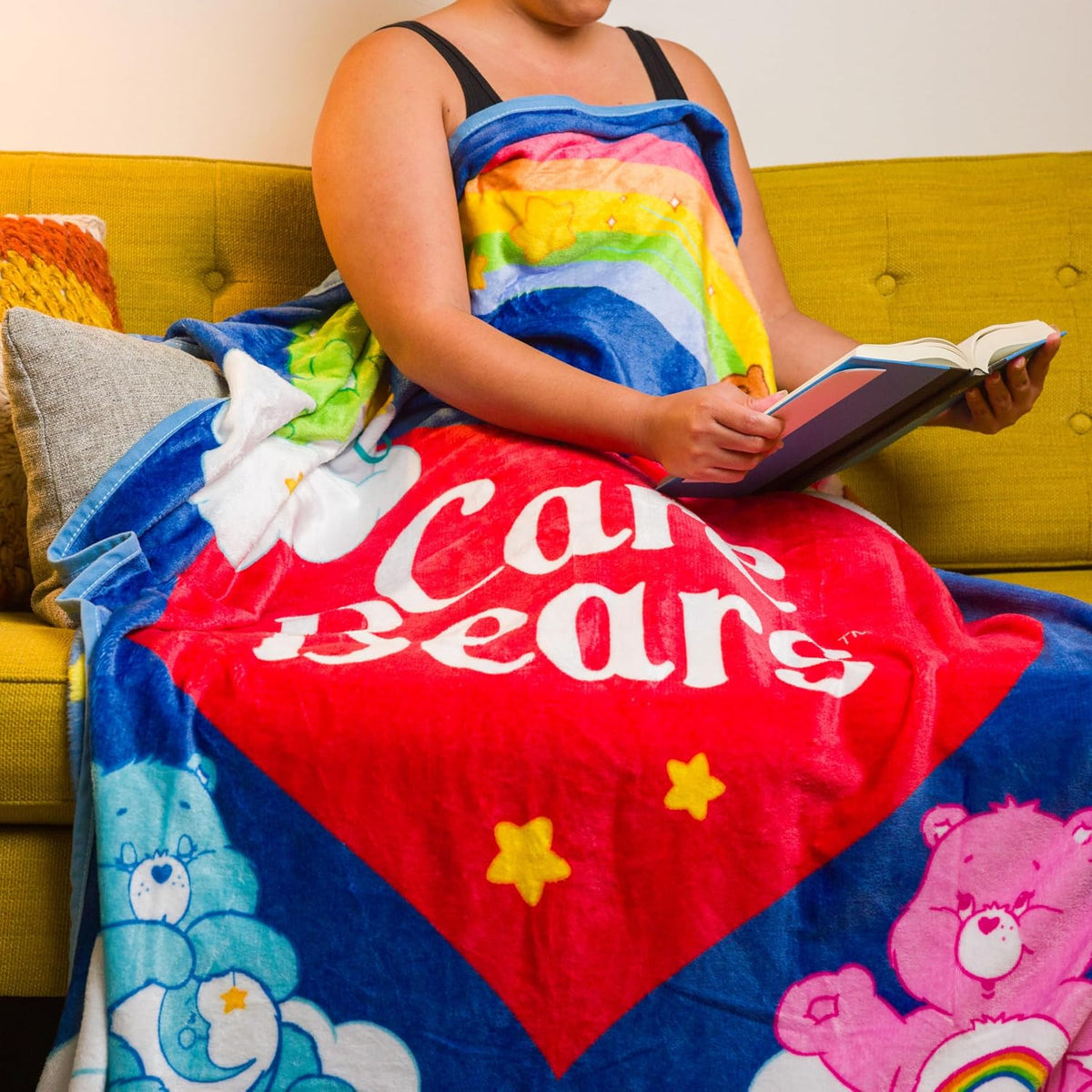 Silver Buffalo Care Bears Logo de corazón arcoíris con Cheer, Dormi...