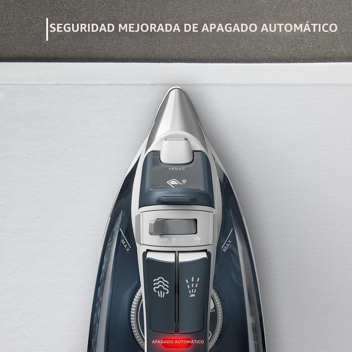 Rowenta Plancha de Vapor para Ropa, Suela de Acero Inoxidable Focus...